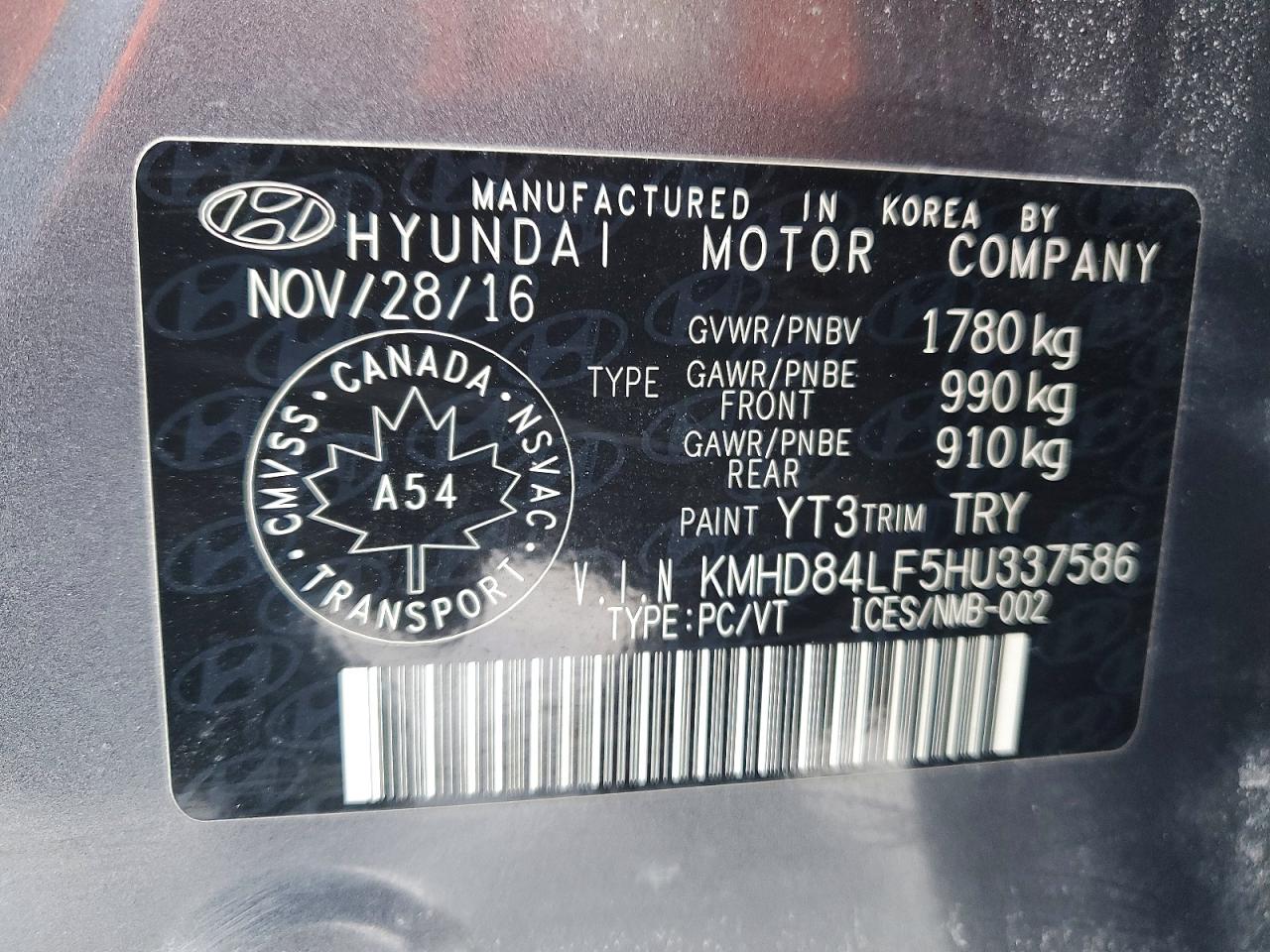 2017 HYUNDAI ELANTRA SE photo 12