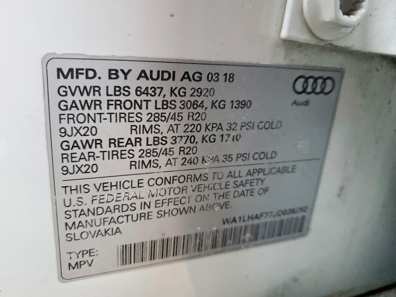 2018 AUDI Q7 PREMIUM PLUS photo 13