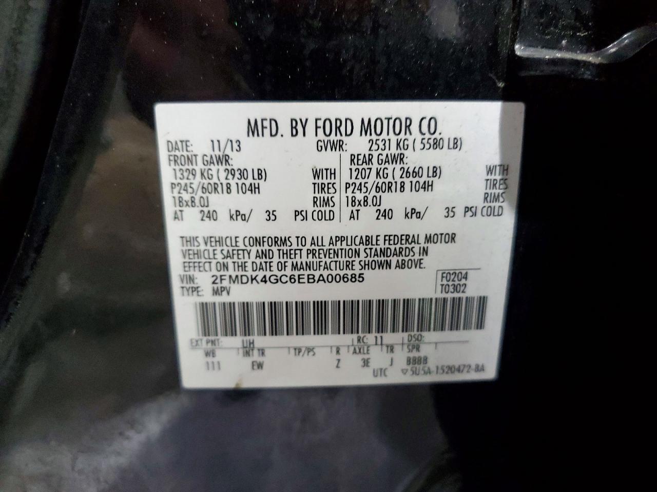 2014 FORD EDGE SE photo 25