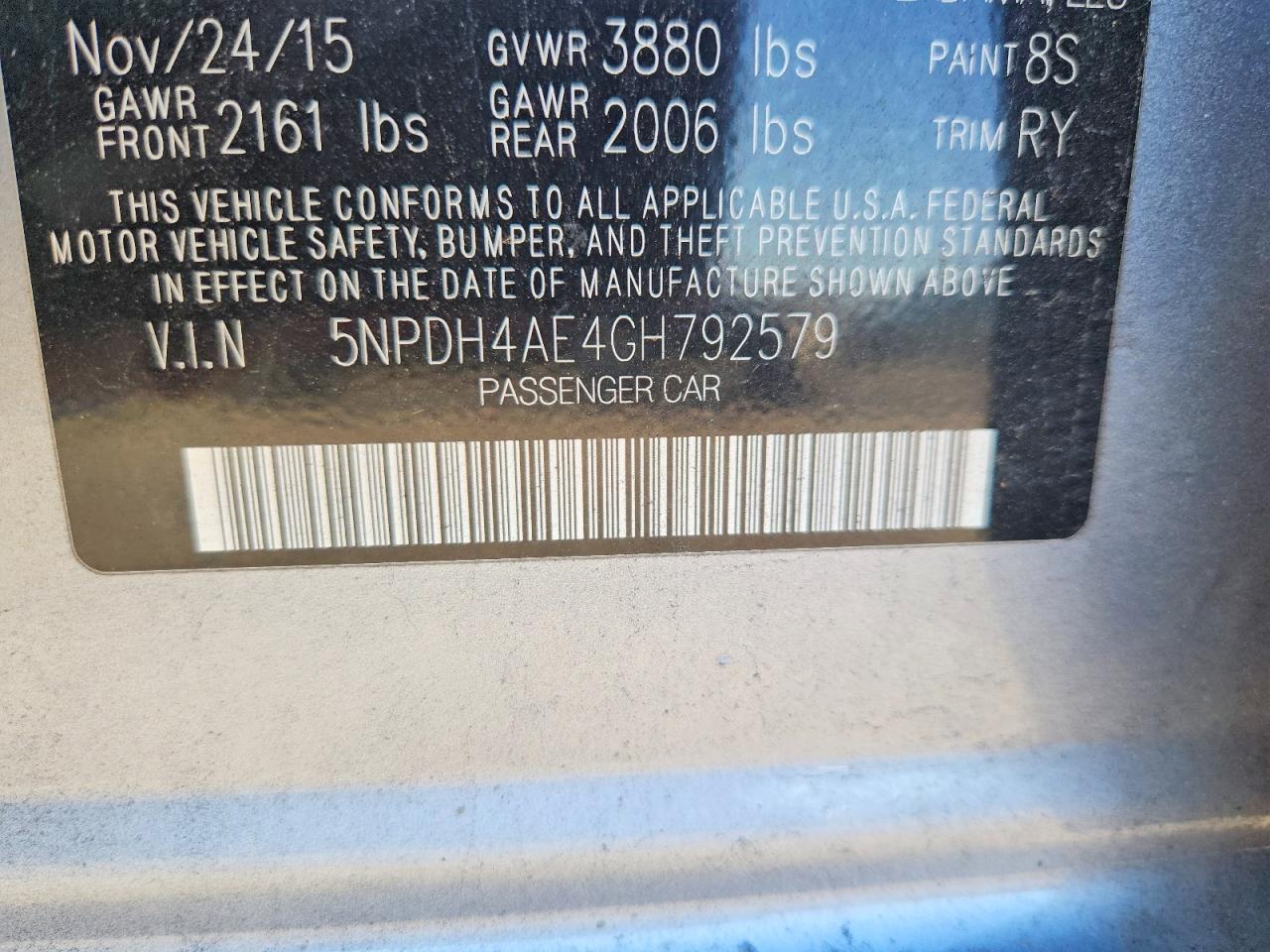 2016 HYUNDAI ELANTRA SE photo 23