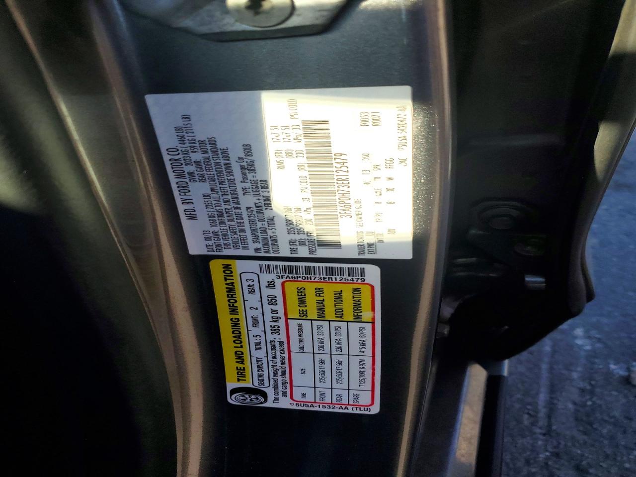 2014 FORD FUSION SE photo 34