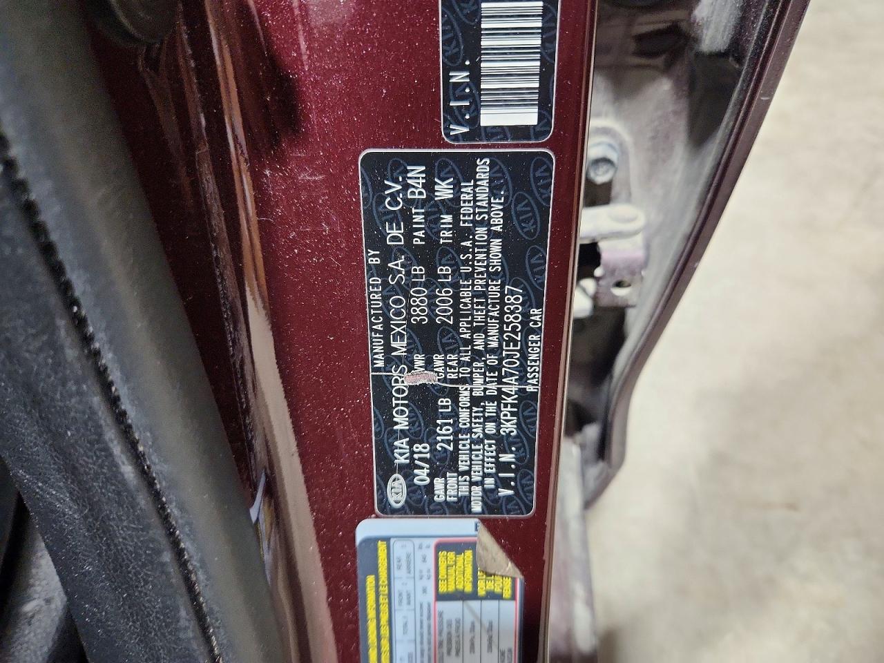 2018 KIA FORTE LX photo 12