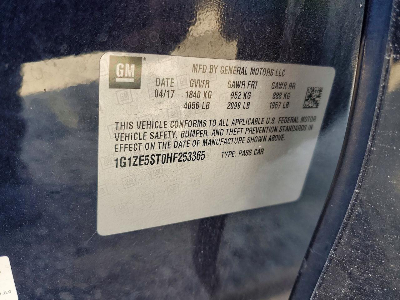 2017 CHEVROLET MALIBU LT photo 23