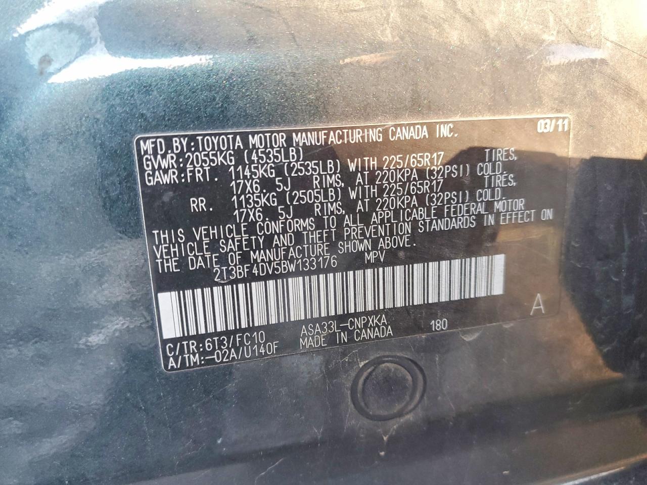 2011 TOYOTA RAV4 BASE photo 13