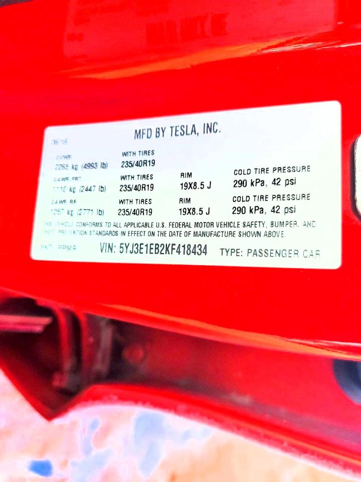 2019 TESLA MODEL 3 photo 37