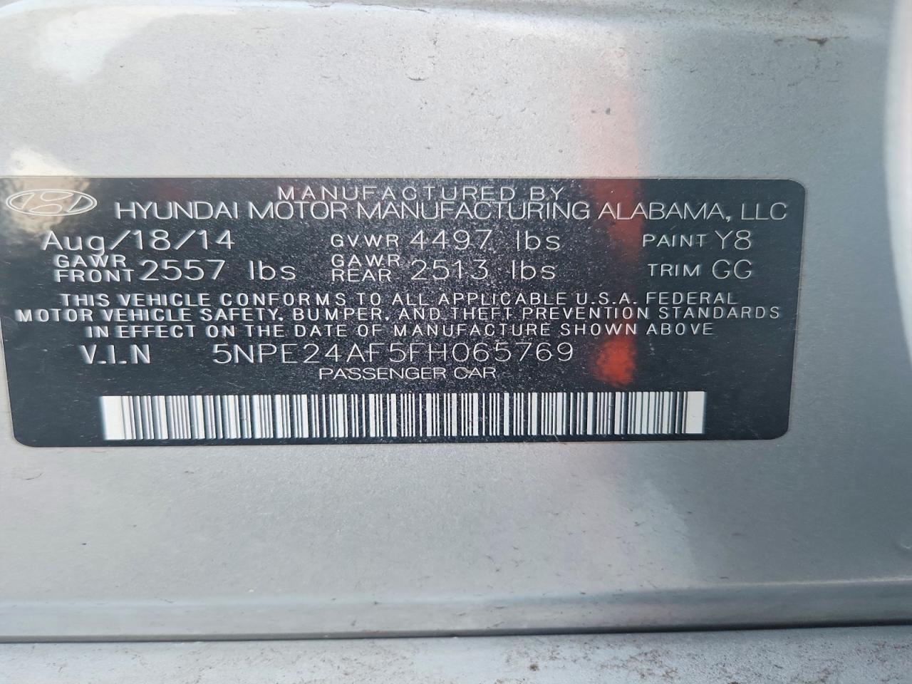 2015 HYUNDAI SONATA SE photo 23