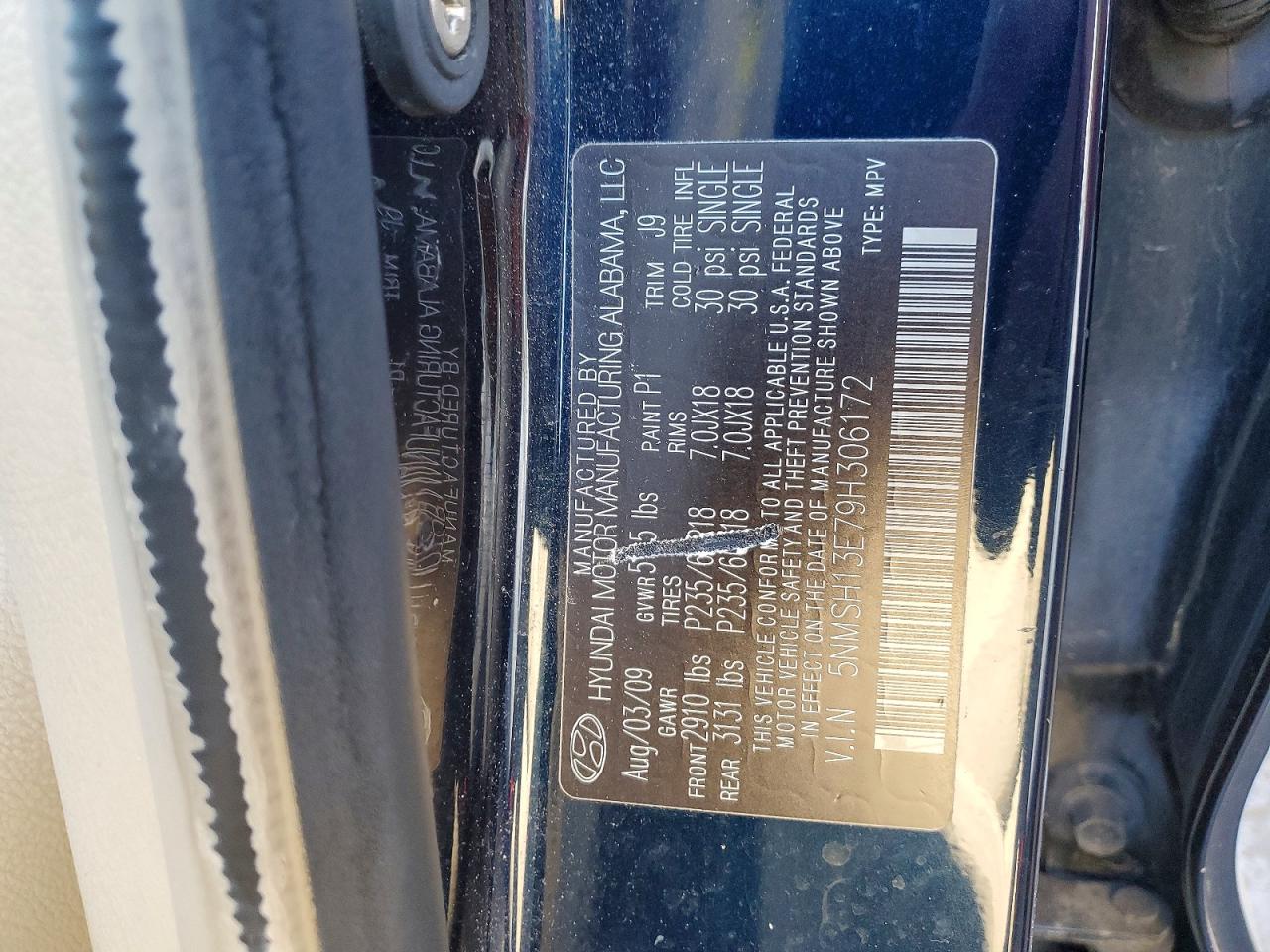 2009 HYUNDAI SANTA FE LIMITED photo 12