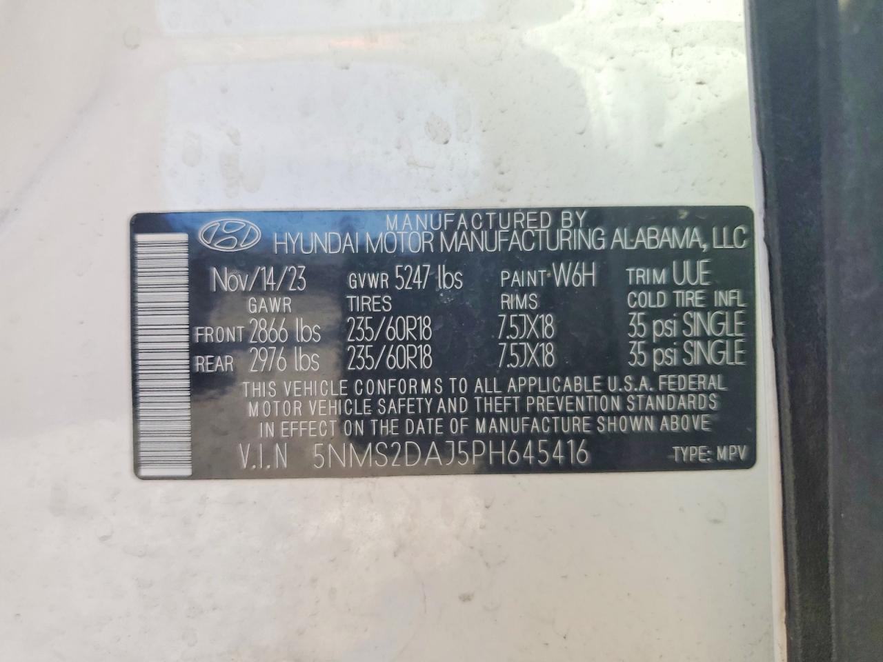 2023 HYUNDAI SANTA FE SEL photo 23