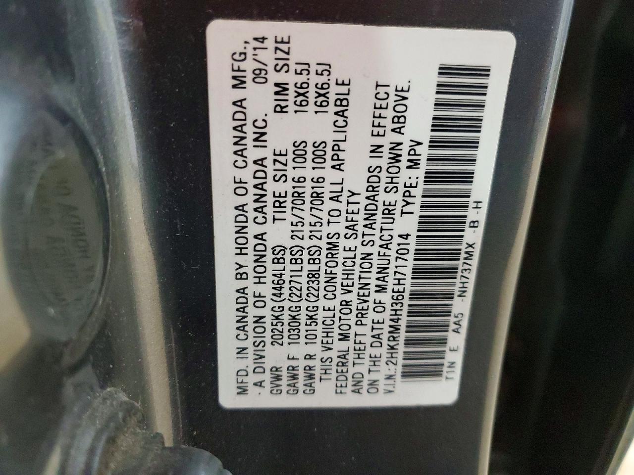 2014 HONDA CR-V LX photo 13