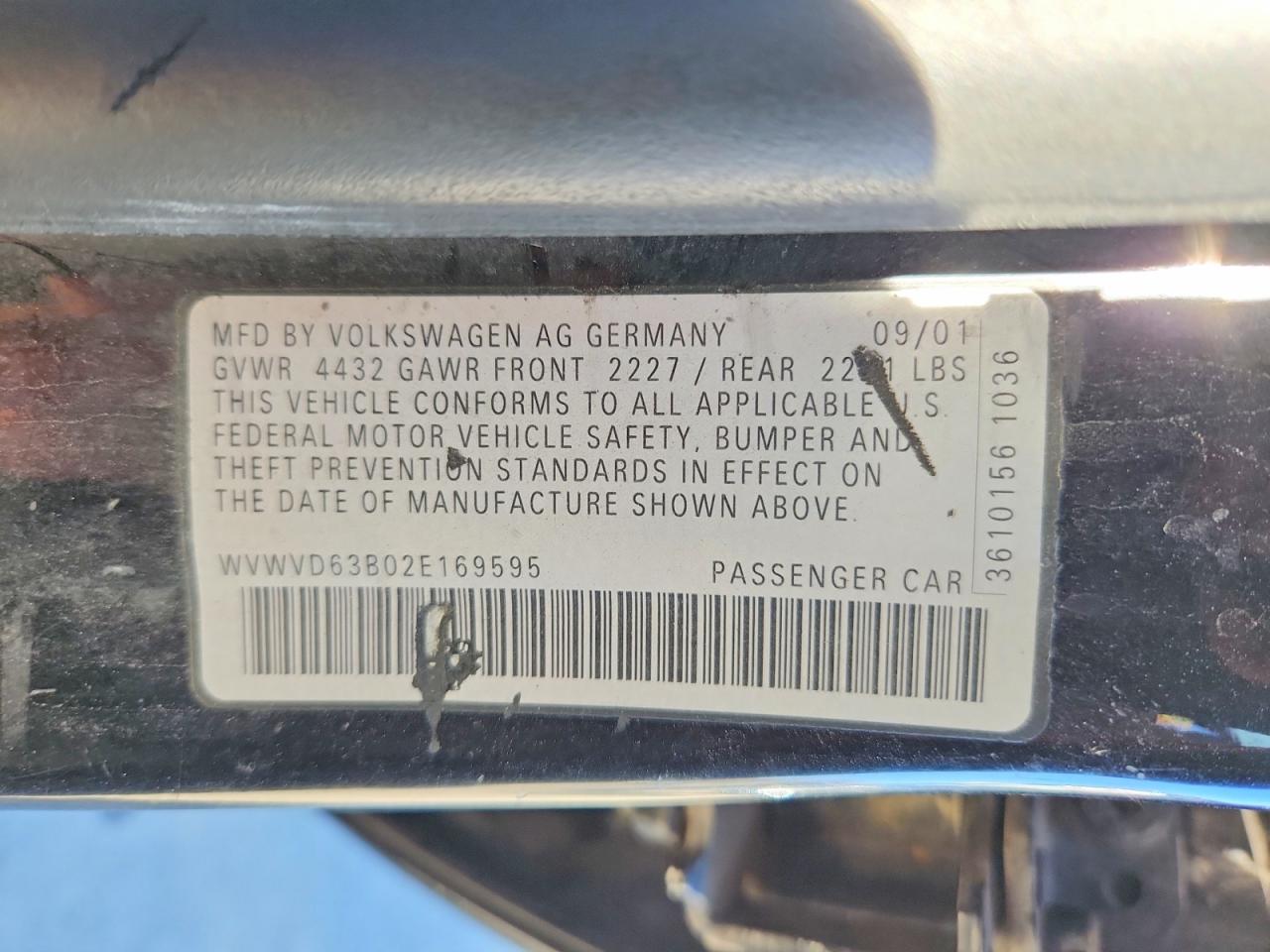 2002 VOLKSWAGEN PASSAT GLS photo 13