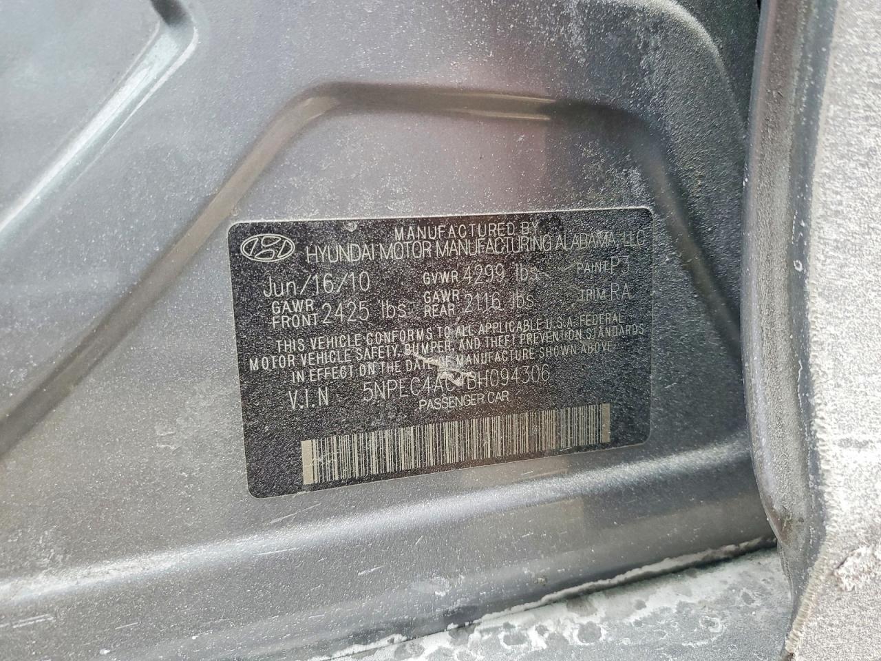 2011 HYUNDAI SONATA LIMITED photo 12