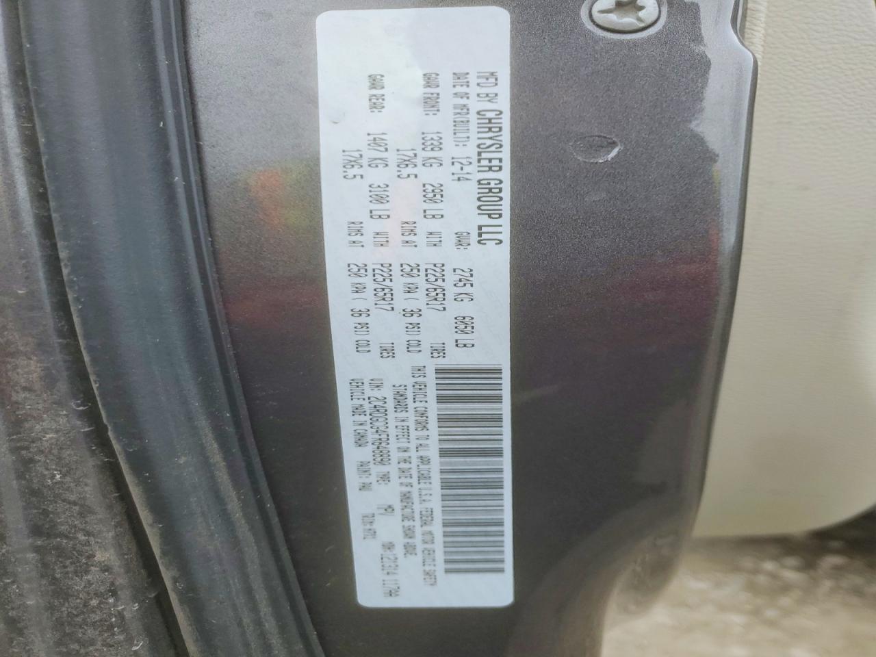 2015 DODGE GRAND CARAVAN SXT photo 12