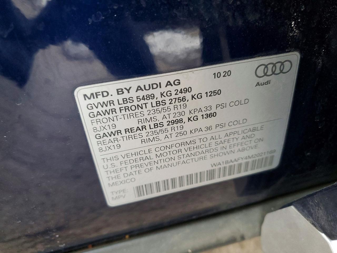 2021 AUDI Q5 PREMIUM PLUS photo 14