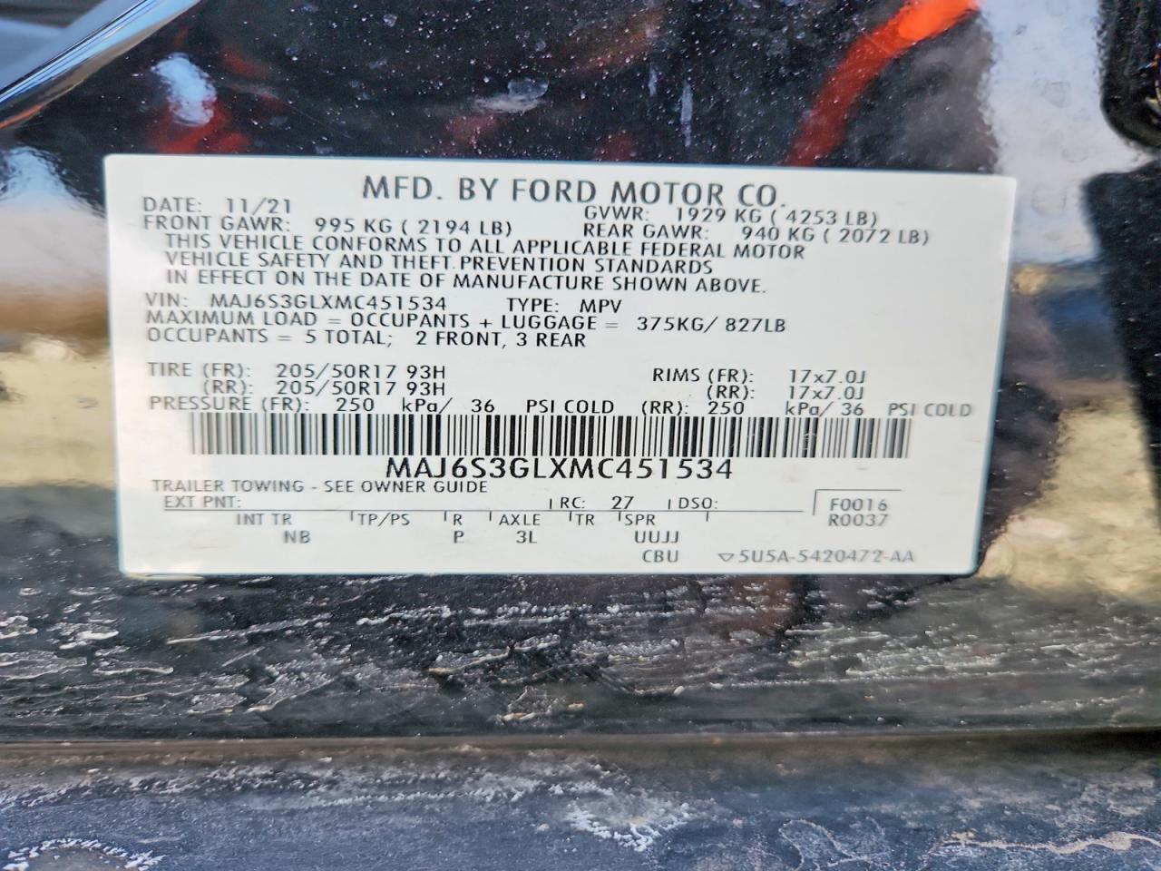 2021 FORD ECOSPORT SE photo 13