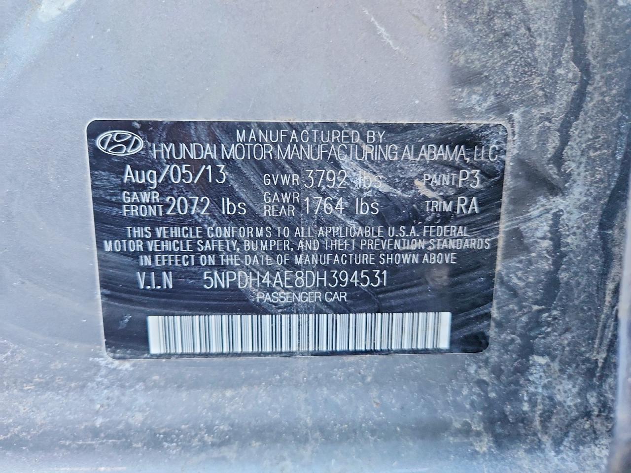 2013 HYUNDAI ELANTRA LIMITED photo 23