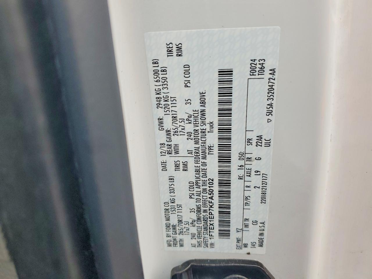 2019 FORD F150 SUPER CAB photo 23