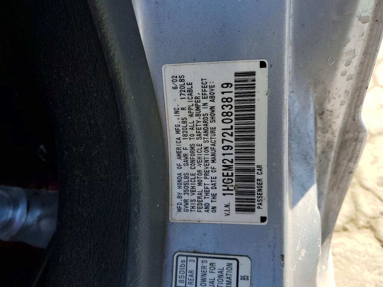 2002 HONDA CIVIC EX photo 37