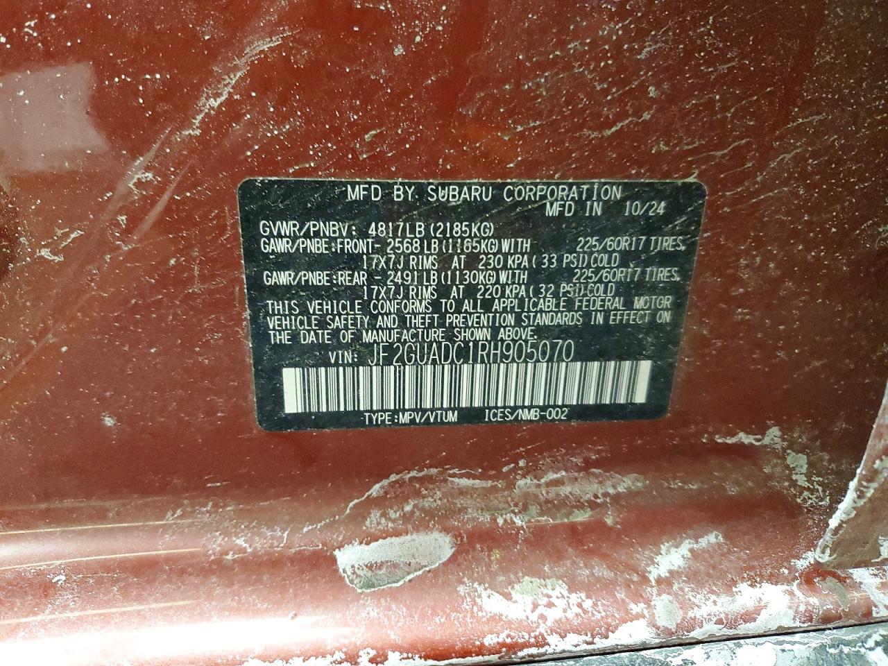 2024 SUBARU CROSSTREK PREMIUM photo 13