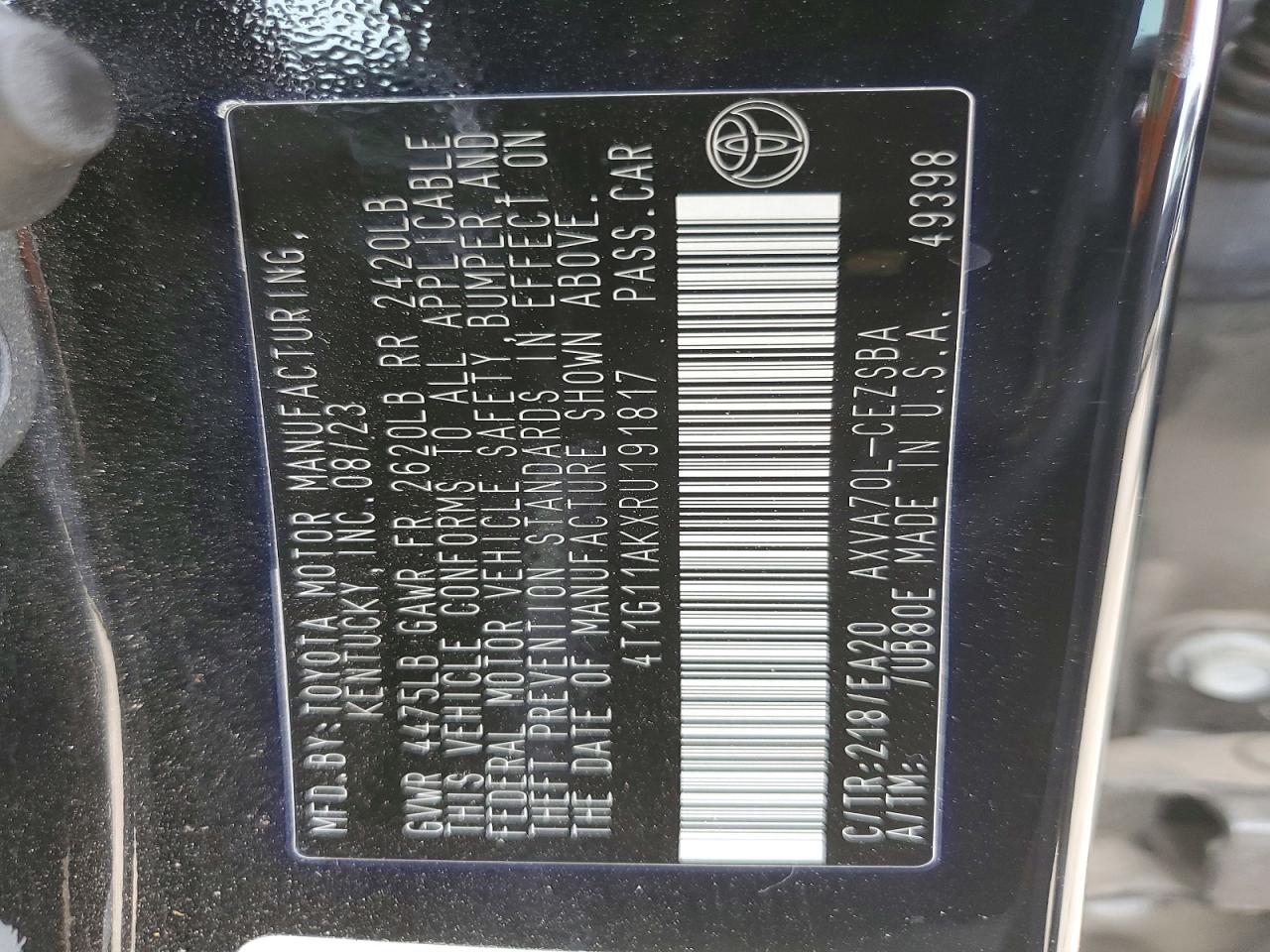 2024 TOYOTA CAMRY SE photo 12