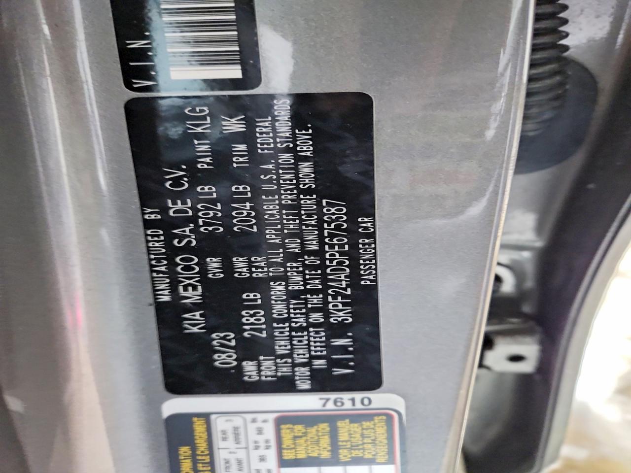 2023 KIA FORTE LX photo 23