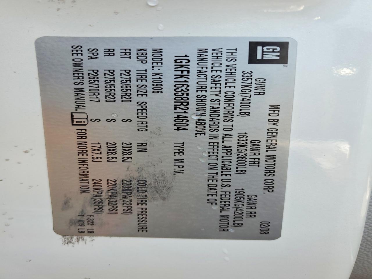 2008 GMC YUKON XL K1500 photo 13