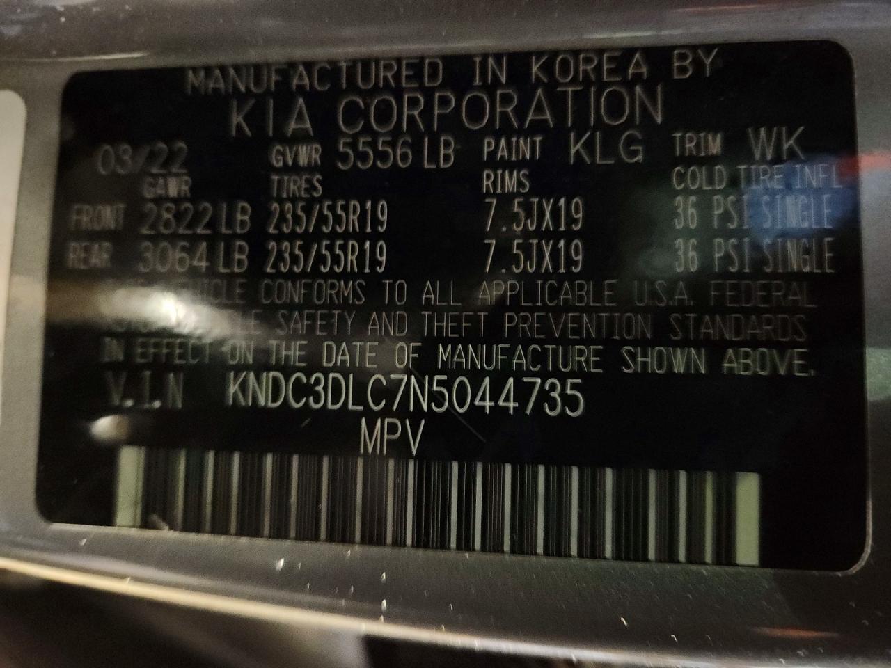 2022 KIA EV6 LIGHT photo 23