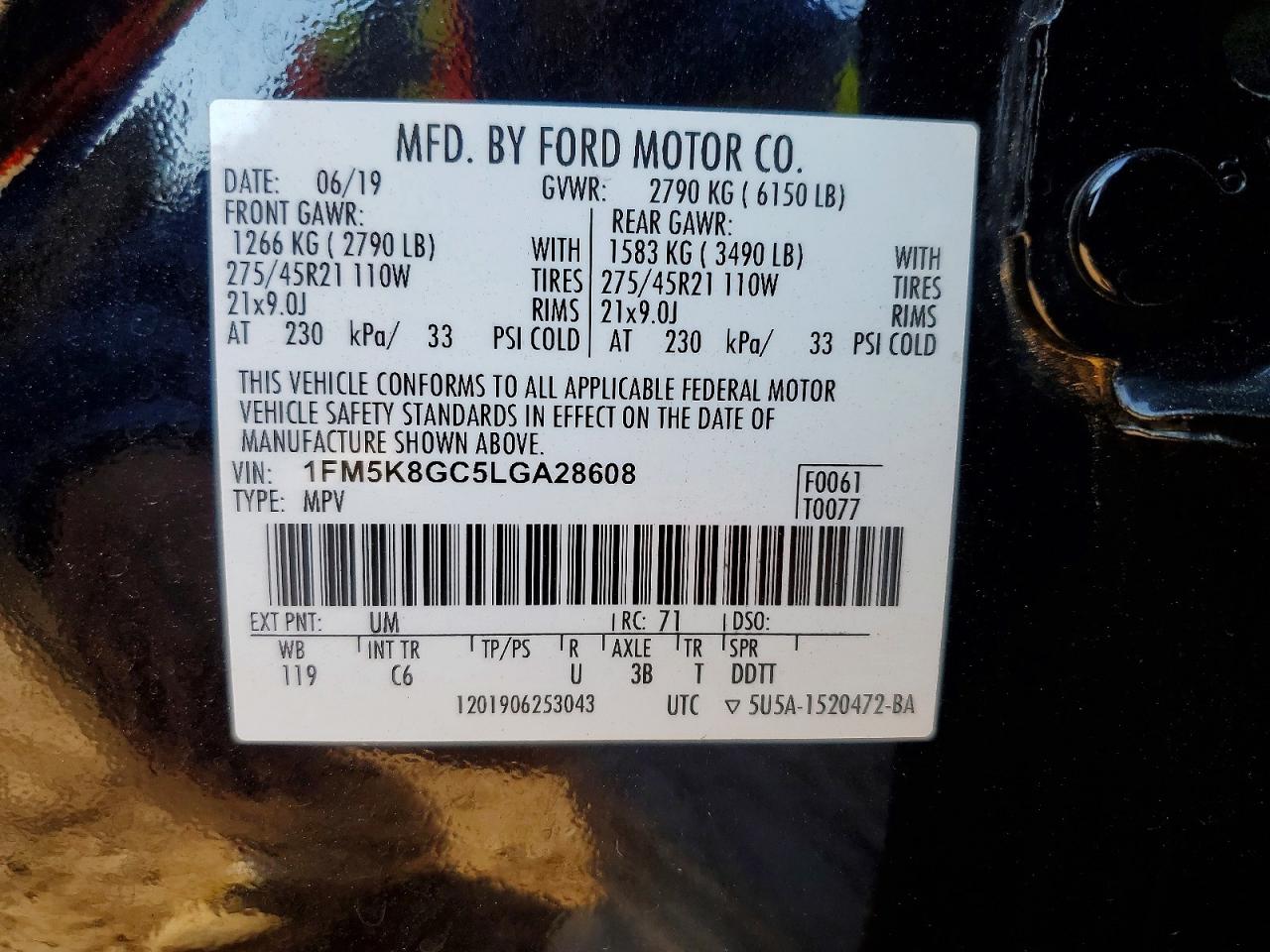 2020 FORD EXPLORER ST photo 13