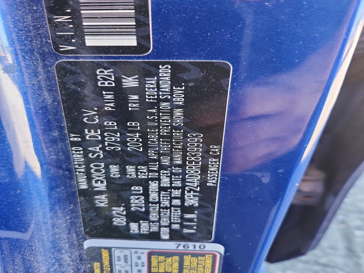 2024 KIA FORTE LXS photo 12