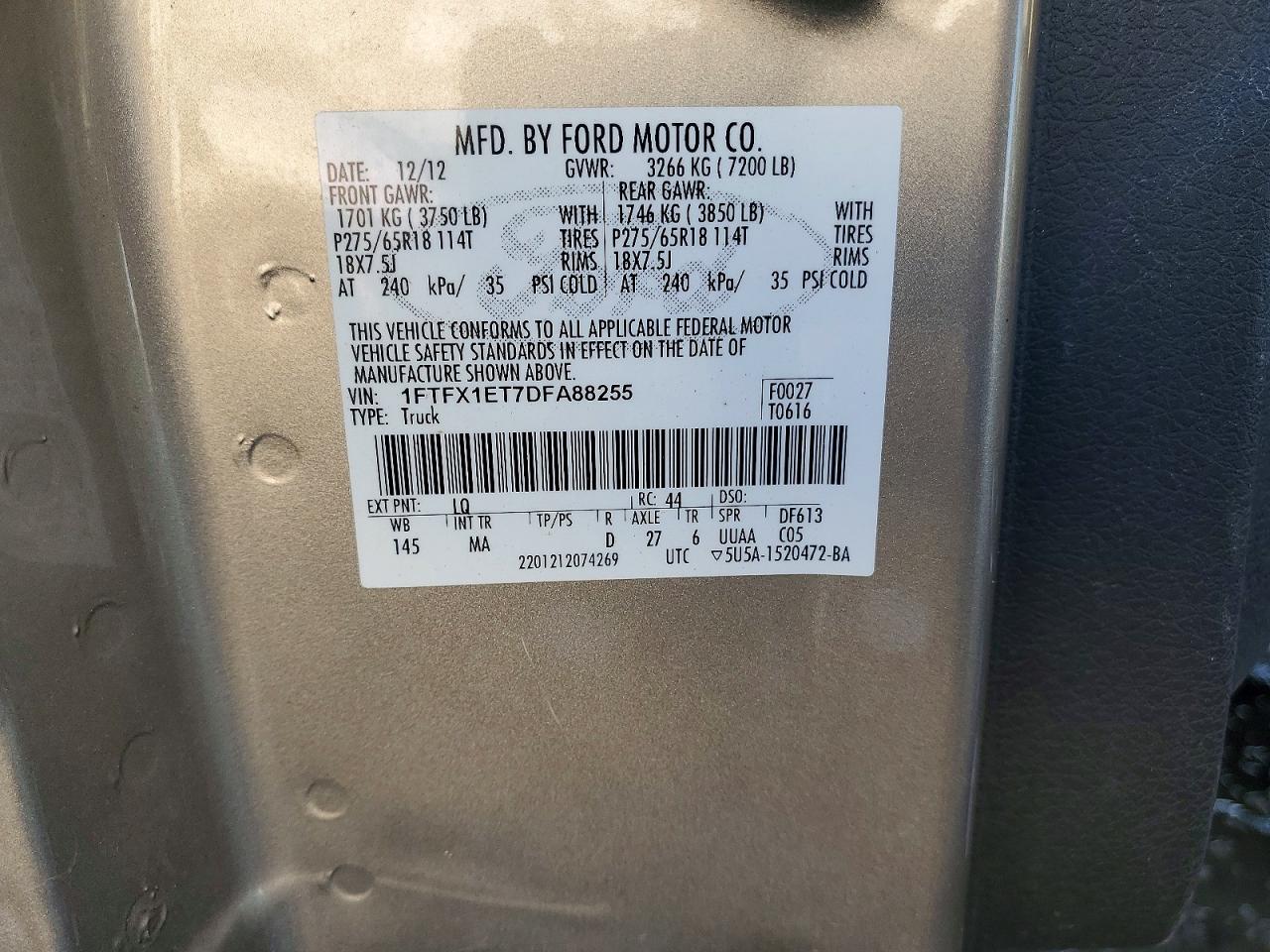 2013 FORD F150 SUPER CAB photo 34
