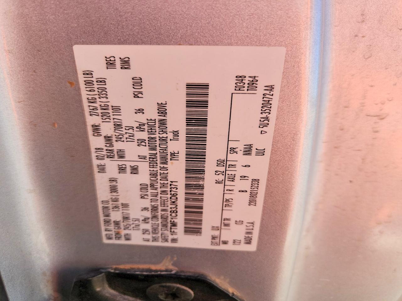 2018 FORD F150 photo 13