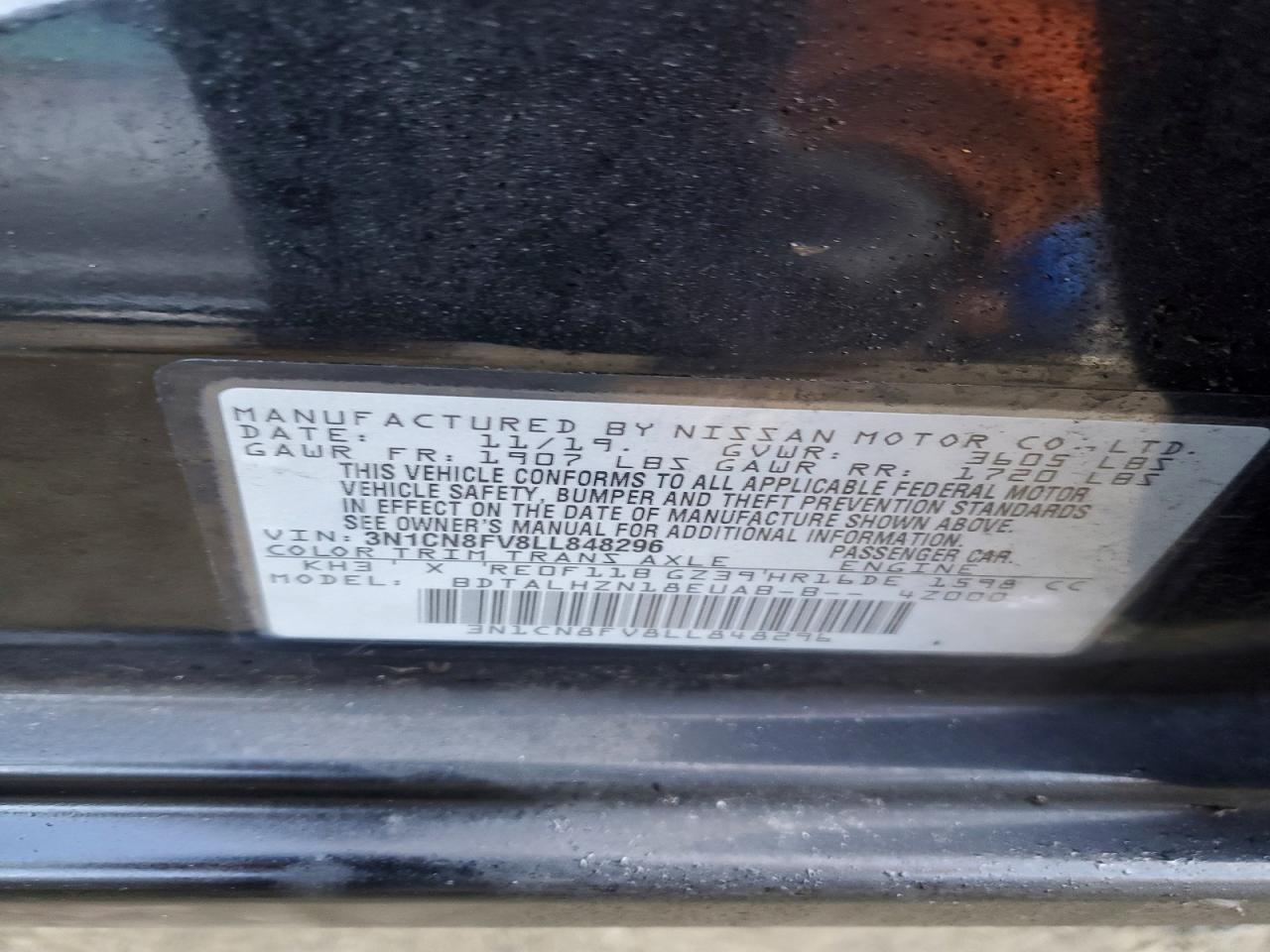 2020 NISSAN VERSA SR photo 23