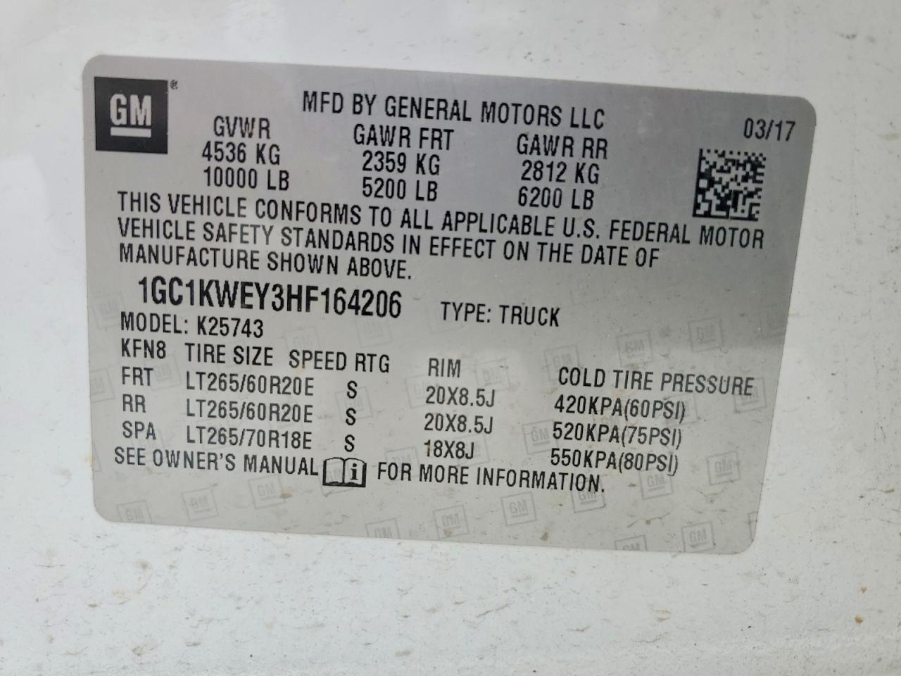 2017 CHEVROLET SILVERADO K2500 HEAVY DUTY LTZ photo 13