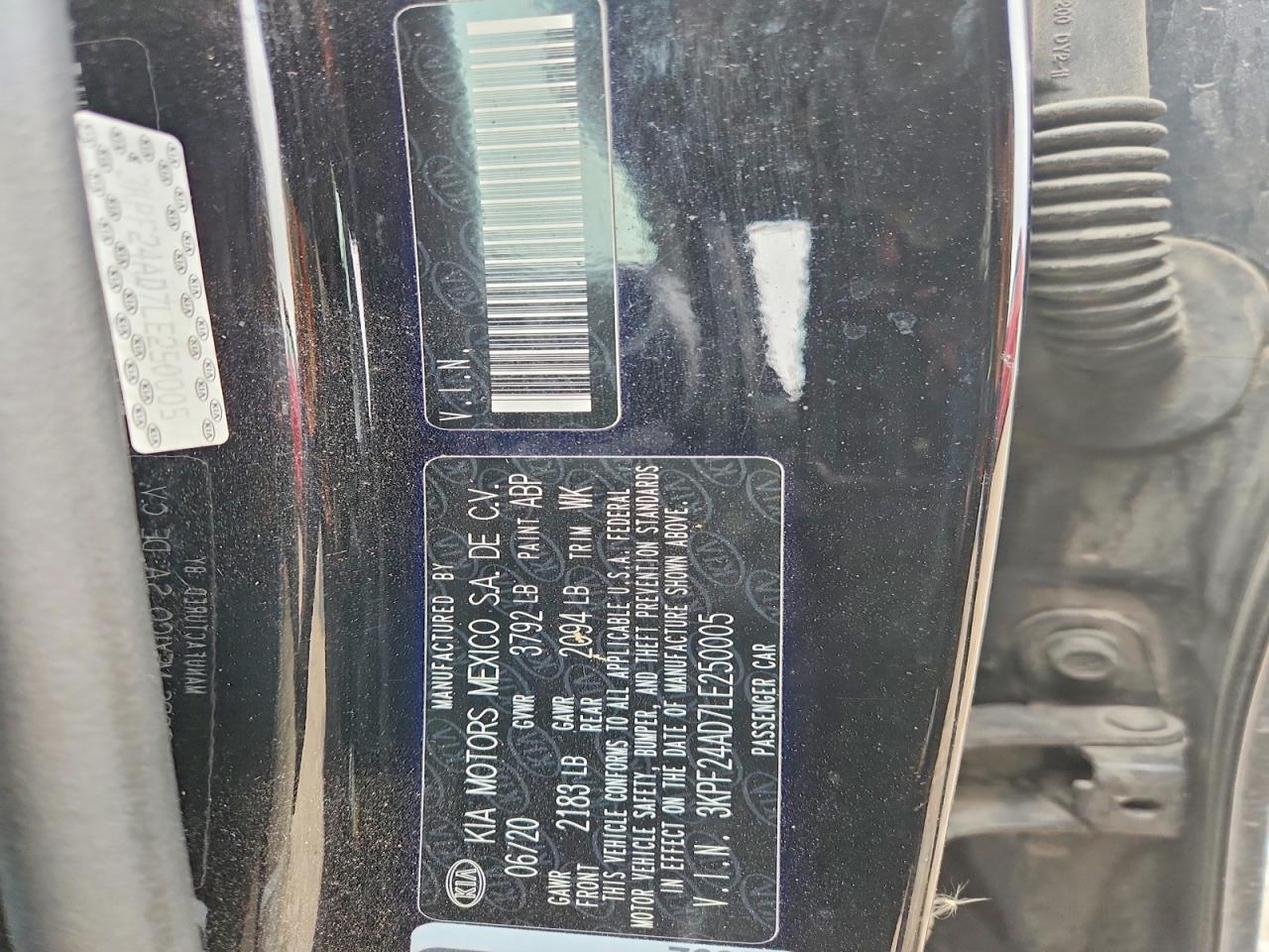 2020 KIA FORTE FE photo 12
