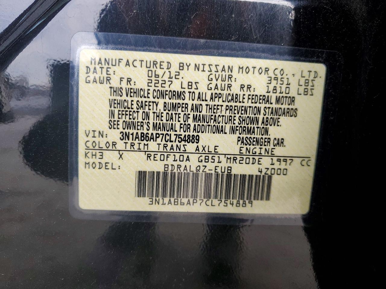2012 NISSAN SENTRA 2.0 photo 12