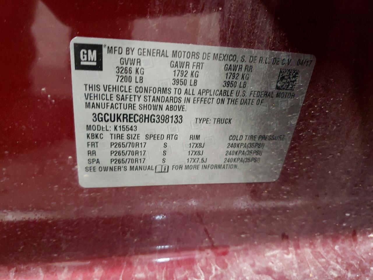 2017 CHEVROLET SILVERADO K1500 LT photo 25