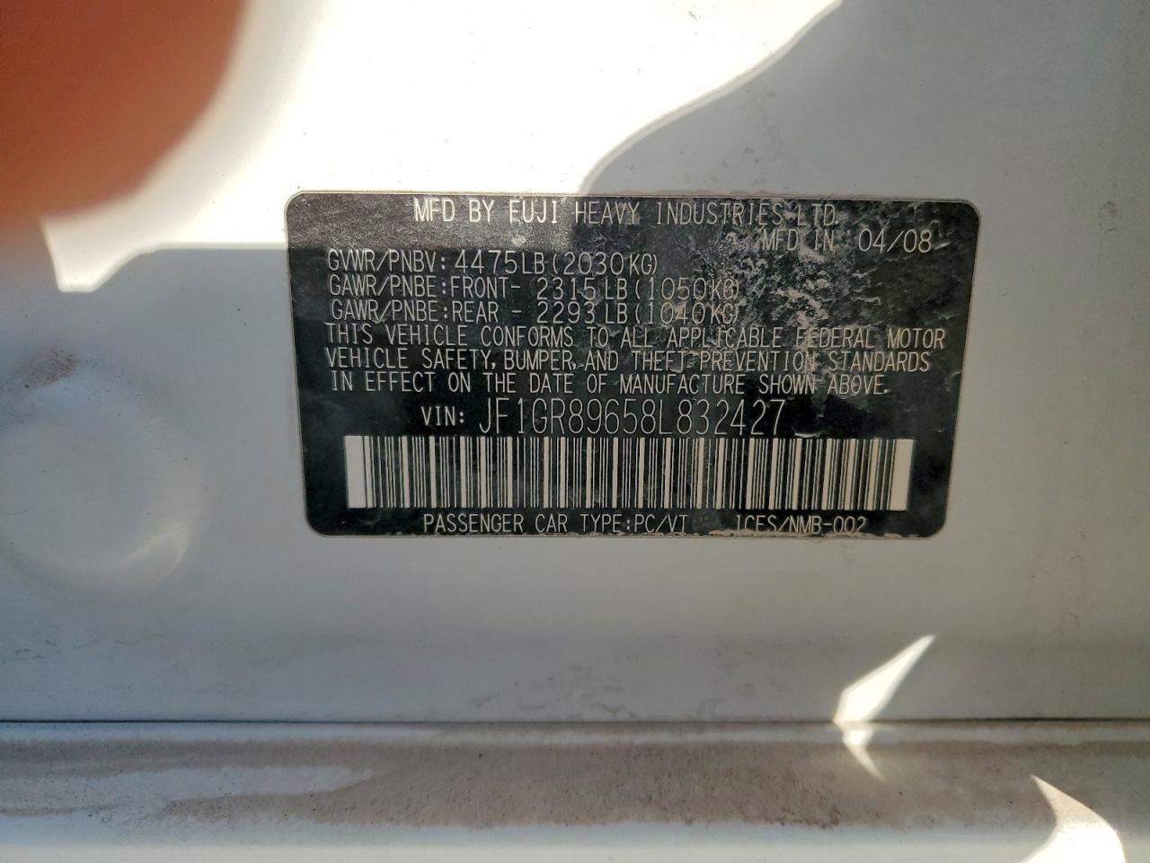2008 SUBARU IMPREZA WRX STI photo 37