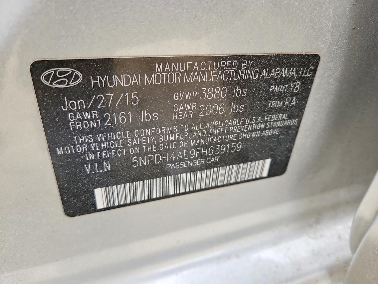 2015 HYUNDAI ELANTRA SE photo 45