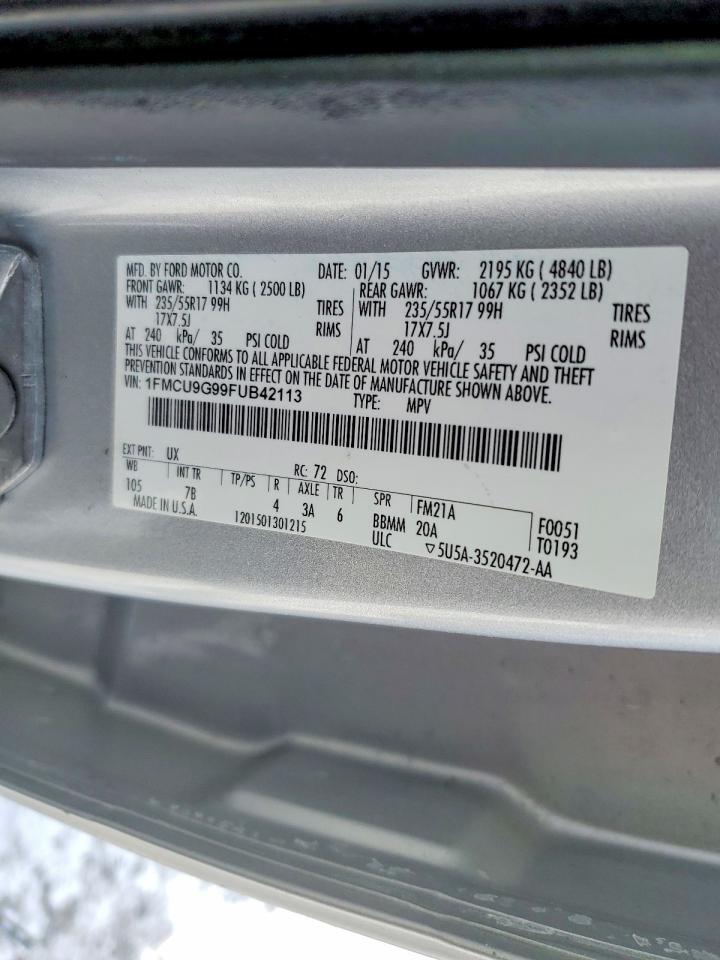 2015 FORD ESCAPE SE photo 13