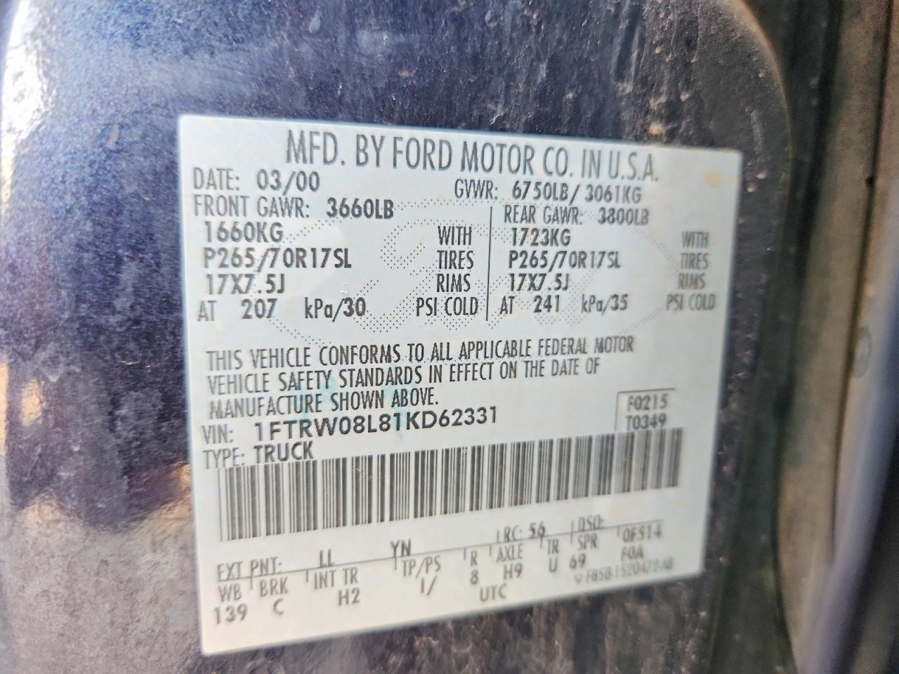 2001 FORD F150 SUPERCREW photo 23