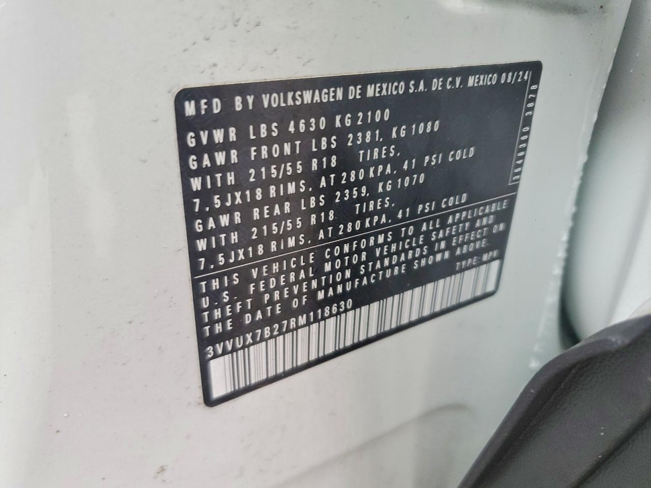 2024 VOLKSWAGEN TAOS SE photo 40