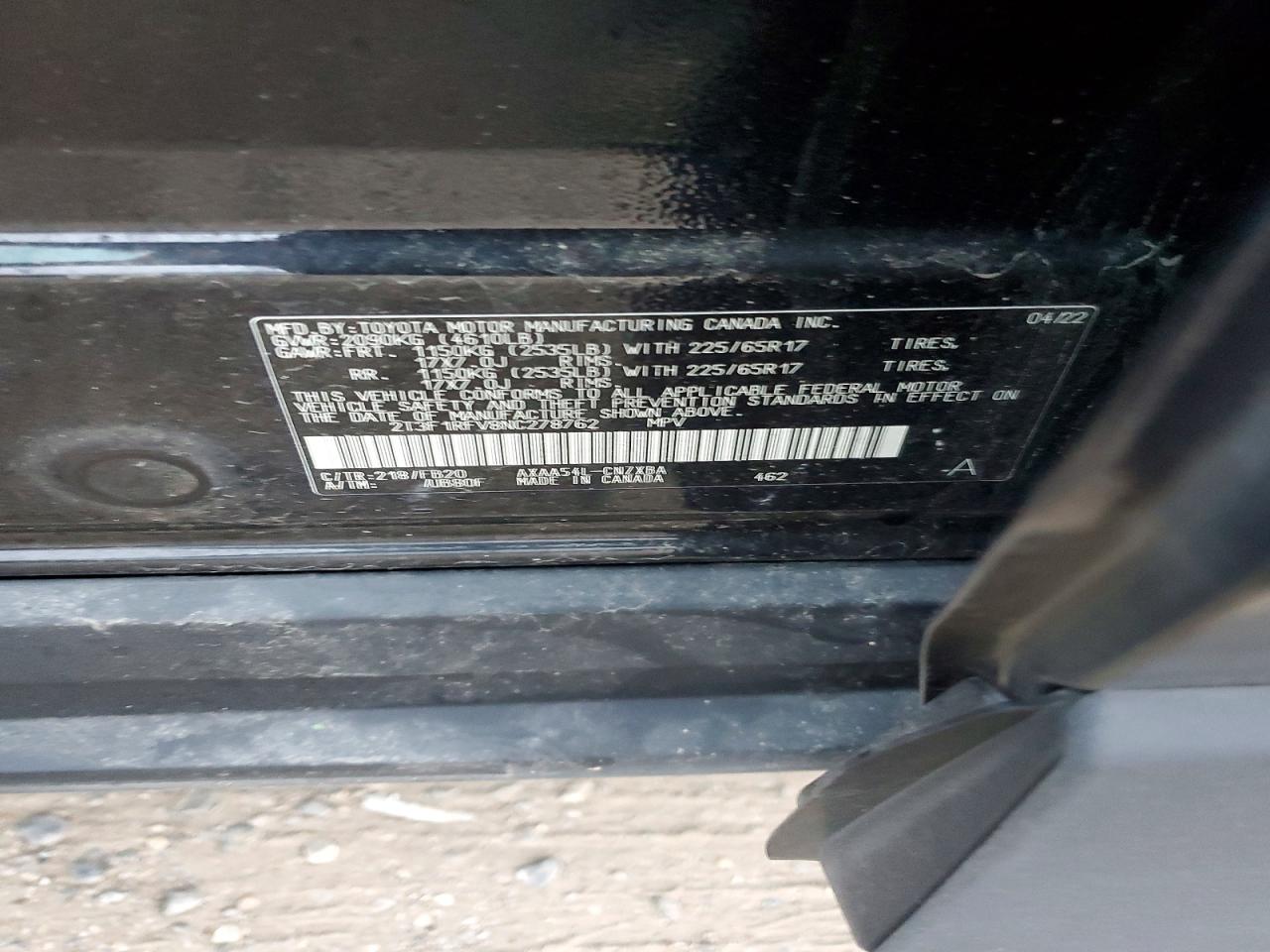 2022 TOYOTA RAV4 LE photo 12