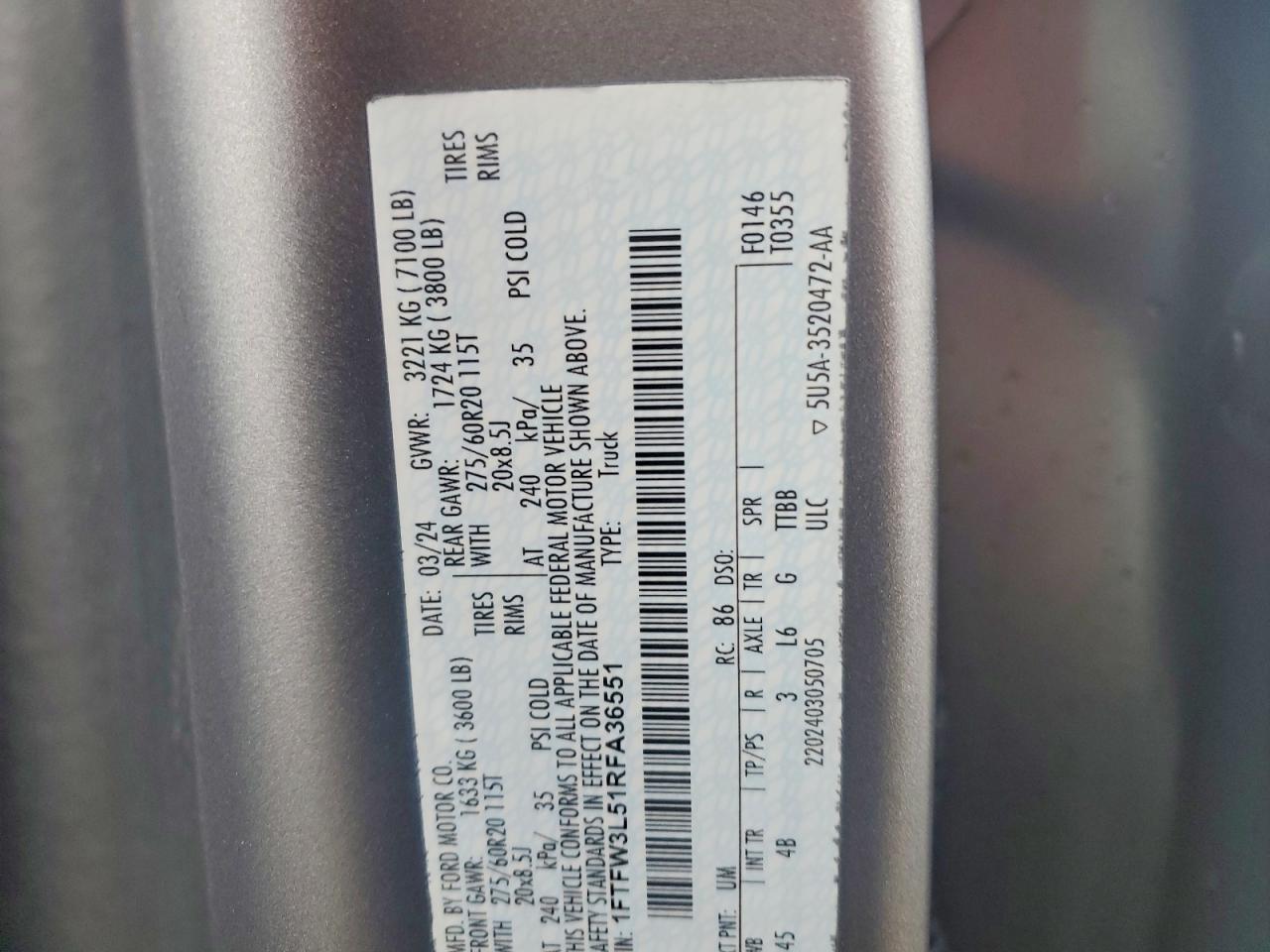 2024 FORD F150 XLT photo 23