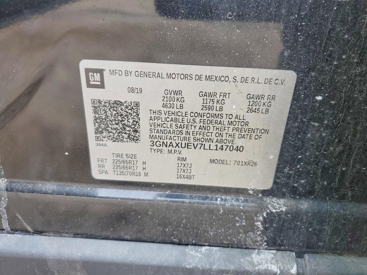2020 CHEVROLET EQUINOX LT photo 25