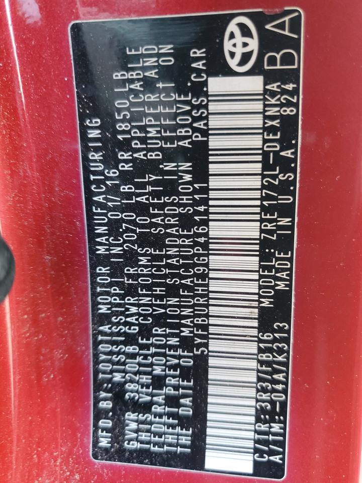 2016 TOYOTA COROLLA L photo 23