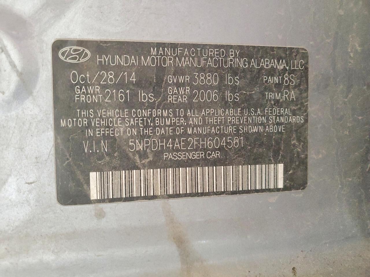 2015 HYUNDAI ELANTRA SE photo 34