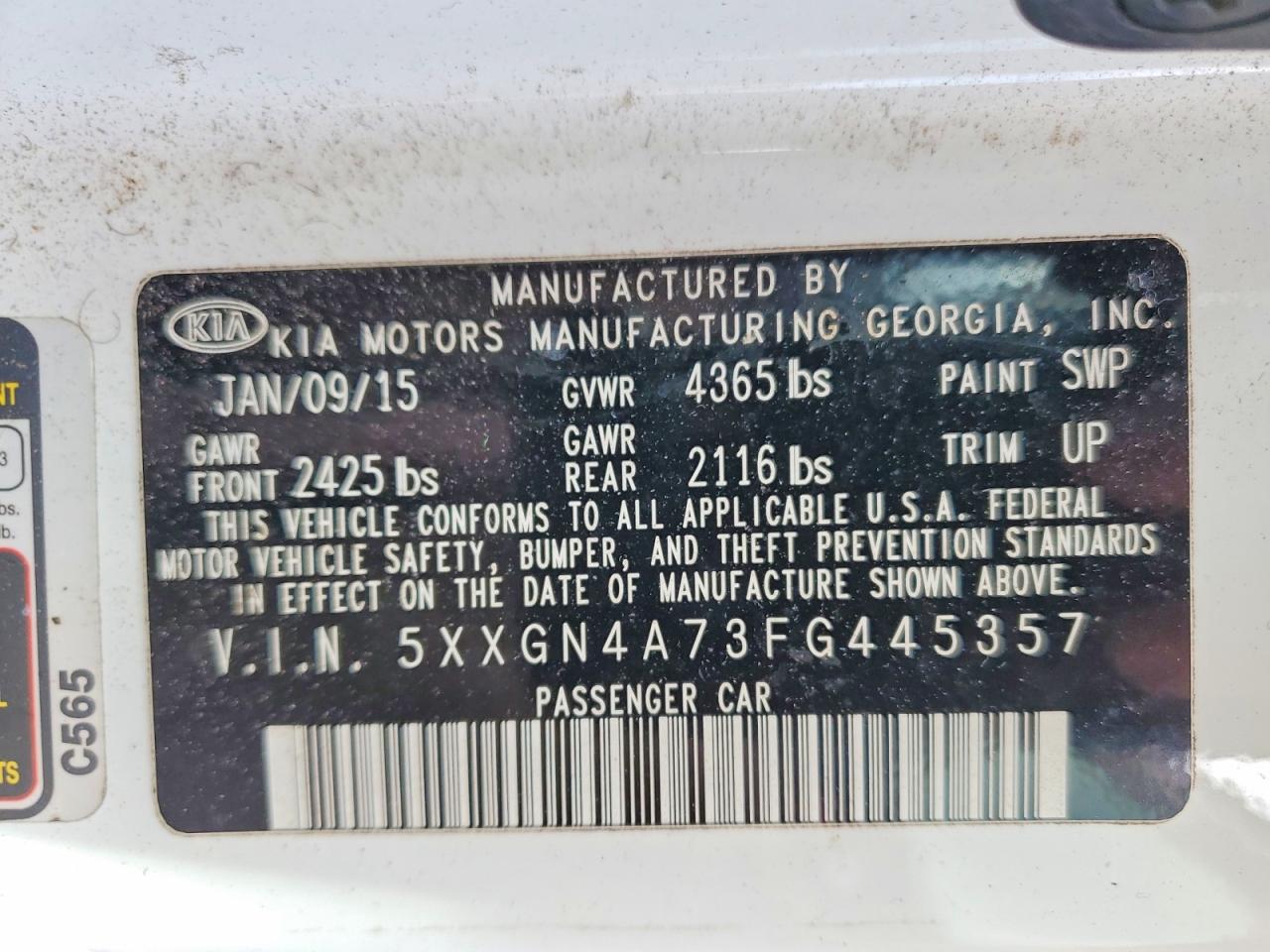 2015 KIA OPTIMA EX photo 23
