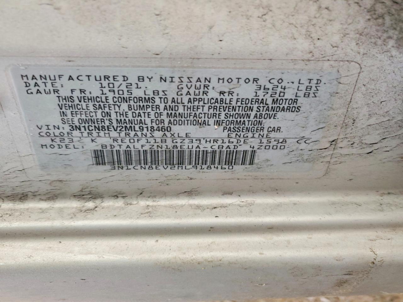 2021 NISSAN VERSA SV photo 13