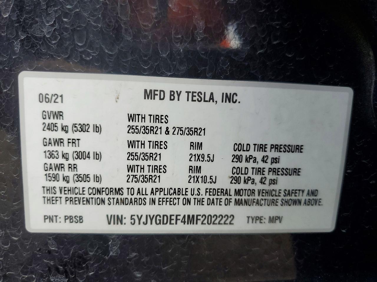 2021 TESLA MODEL Y photo 13
