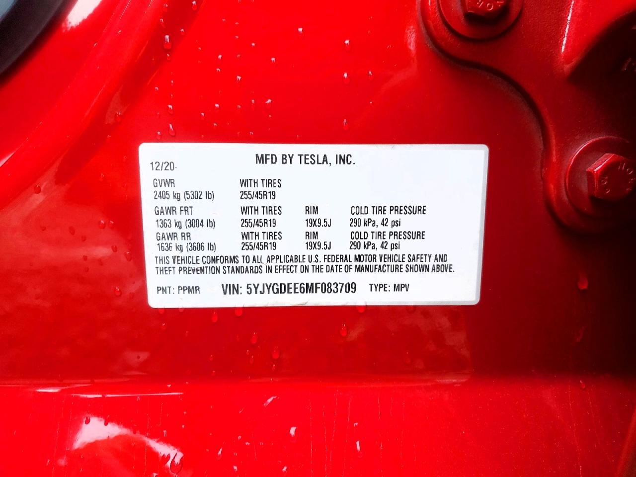 2021 TESLA MODEL Y photo 13