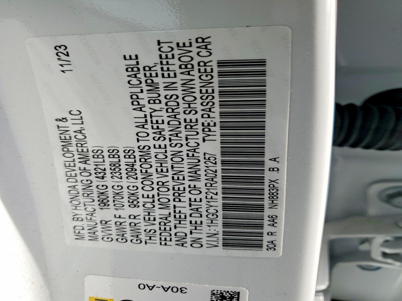 2024 HONDA ACCORD LX photo 25